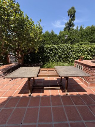 Mesa de exterior de teca
