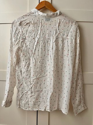 Camisa blanca Pull&Bear estampada XL
