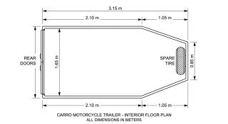 Remolque cerrado motos, marca Carro de doble eje