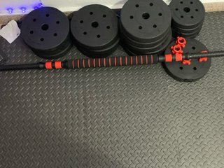 Pesas Gimnasio Mancuernas Discos y Barras
