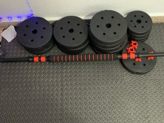 Pesas Gimnasio Mancuernas Discos y Barras