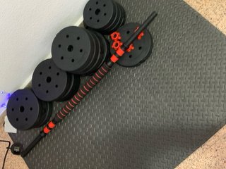 Pesas Gimnasio Mancuernas Discos y Barras