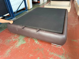 150x200 CANAPE TAPIZADO POLIPIEL WENGUE y colchón
