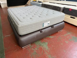 150x200 CANAPE TAPIZADO POLIPIEL WENGUE y colchón