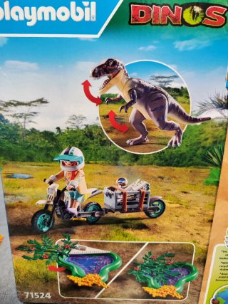 Playmobil Dinos 71524 - T-Rex y Motocicleta