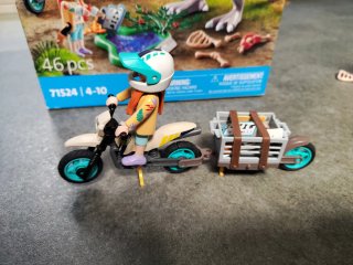 Playmobil Dinos 71524 - T-Rex y Motocicleta