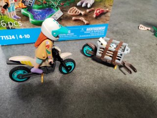 Playmobil Dinos 71524 - T-Rex y Motocicleta