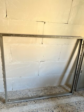 Ventana corredera de aluminio cristal mate