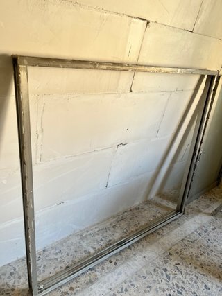 Ventana corredera de aluminio cristal mate