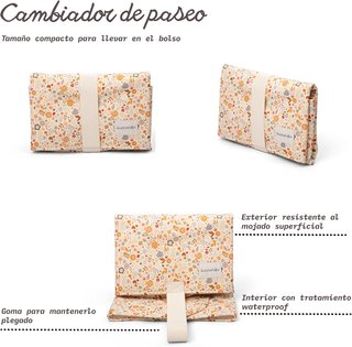 Suavinex cambiador bebé portátil impermeable beige