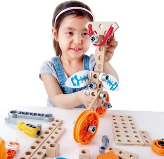 Hape set construcción madera imaginación regalo
