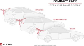 Estante bicicleta compacto para vehículo