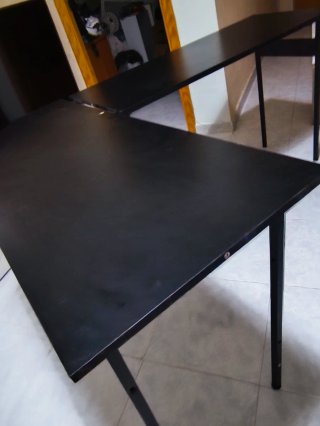 Escritorio esquinero negro
