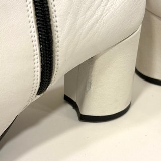 Talla 39 - Botines de piel blancos Wonders