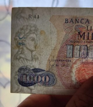 Banconota Lire Mille 1000 Banca d'Italia