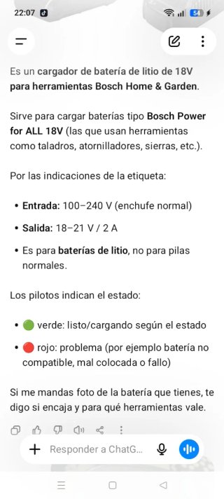 Cargador Batería Bosch 18V Compact Charger