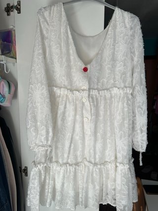 Vestido blanco con textura