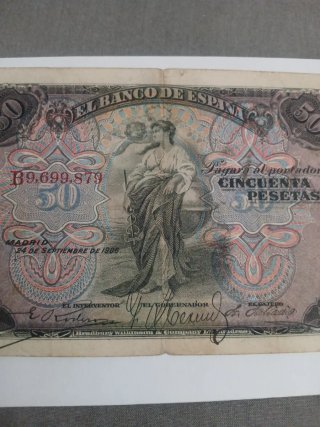 Billete 50 Pesetas Banco de España 1906
