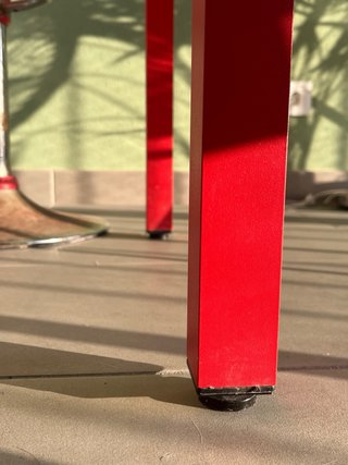 Tavolo alto moderno rosso e nero