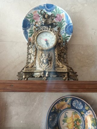 Reloj de sobremesa de bronce