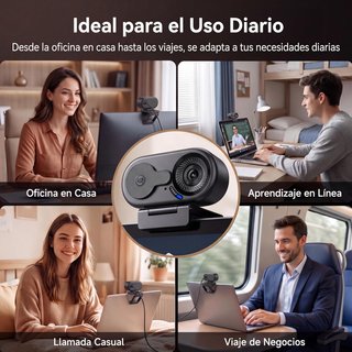 Webcam 1080P con micrófono y tapa