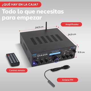 - Pyle amplificador estéreo bluetooth karaoke 20
