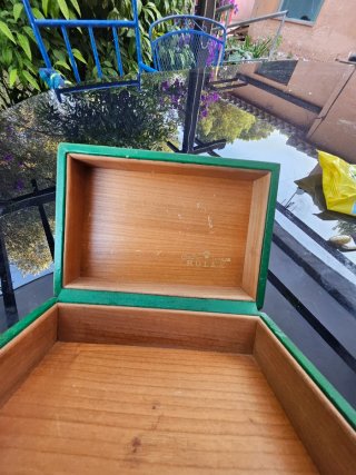 Caja Rolex Antigua Verde años 60/70