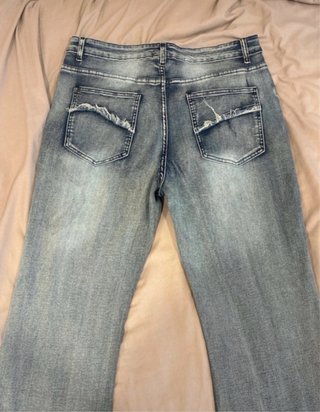 Pantalón campana hombre azul