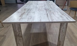 Mesa de comedor extensible rústica madera