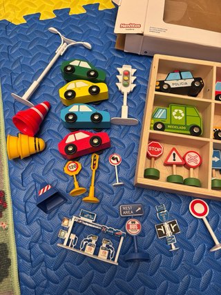 Set Coches Madera Juguettos Educación Vial