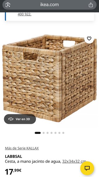 2 Cestas de mimbre Ikea