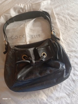 Borsa Coccinelle vera pelle nera