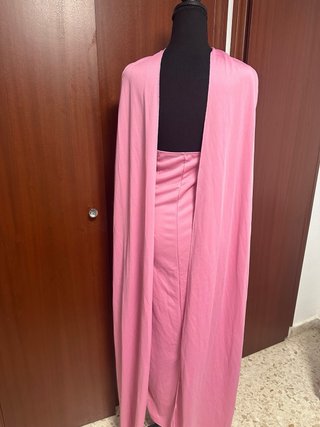 Vestido rosa largo evento Talla M