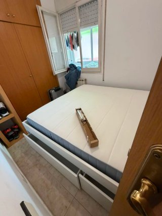 Cama Ikea 160x200 con Cajones Blanca y colchón