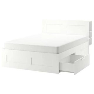 Cama Ikea 160x200 con Cajones Blanca y colchón