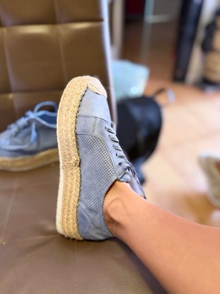 Zapatillas estilo alpargata azul