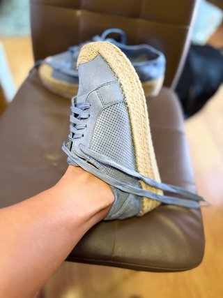 Zapatillas estilo alpargata azul