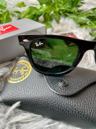 Ray-Ban Wayfarer Negro Lente Azul Sunglasses Sol