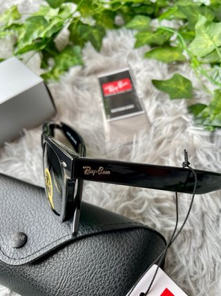 Ray-Ban Wayfarer Negro Lente Azul Sunglasses Sol