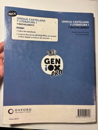 Lengua castellana y literatura I. Libro del estude