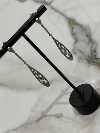 Pendientes Oro Blanco Laminado 14k