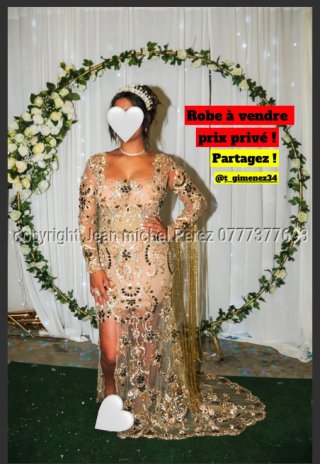 Vestido de fiesta pedrería gitana