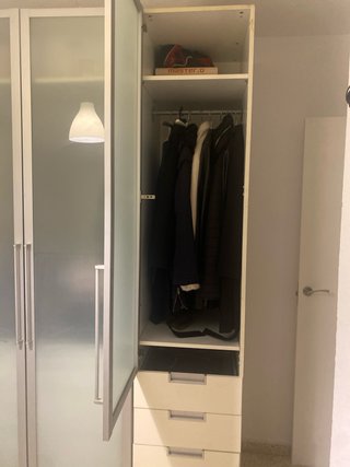 Ropero 3 puertas gris y blanco se vende montado