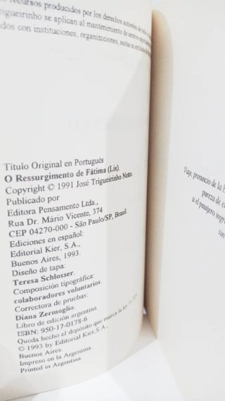 LIBRO EL RESURGIMIENTO DE FÁTIMA