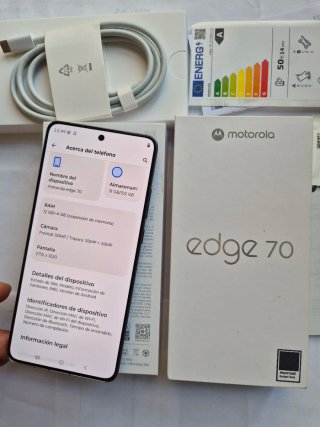 Motorola Edge 70 512GB 12GB RAM Negro Nuevo todo