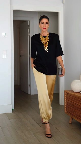 Pantalones Zara dorados