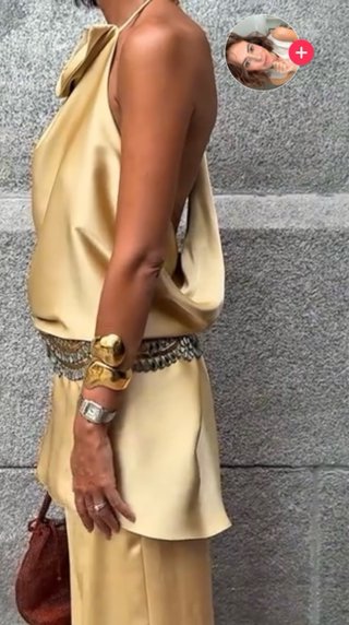 Pantalones Zara dorados