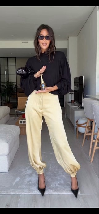 Pantalones Zara dorados