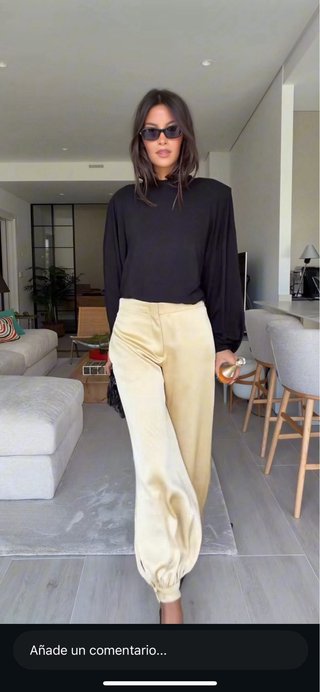 Pantalones Zara dorados
