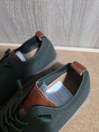 Zapatos Vestir Casual Beige/Verde